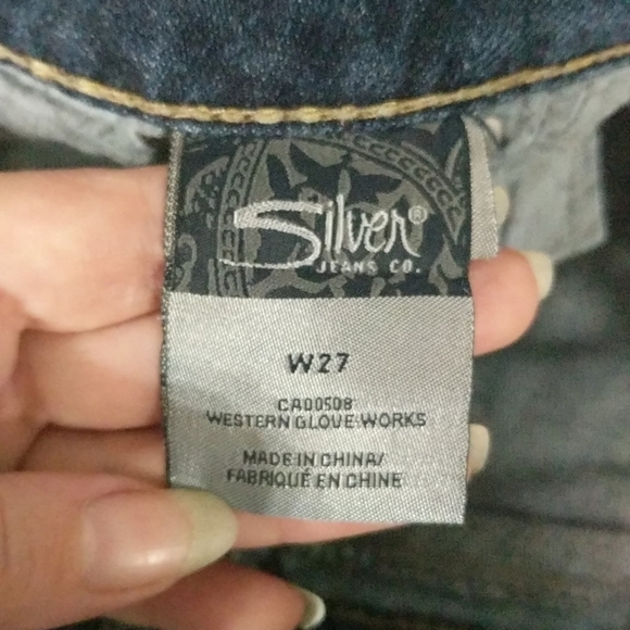 Silver Tuesday 16.5" Capri Dark Wash Jeans - size 27 - Picture 4 of 8